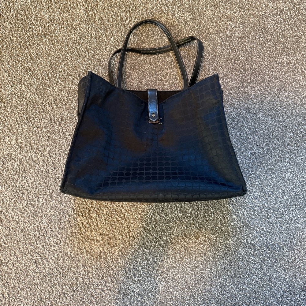 Kate Spade Dot Black Textured Tote Bag